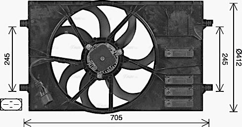Ava Quality Cooling AI7524 - Вентилятор, охлаждение двигателя autospares.lv