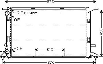 Ava Quality Cooling AIA2292 - Радиатор, охлаждение двигателя autospares.lv