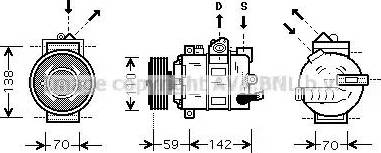 Ava Quality Cooling AIAK029 - Компрессор кондиционера autospares.lv