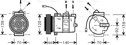 Ava Quality Cooling AIAK150 - Компрессор кондиционера autospares.lv