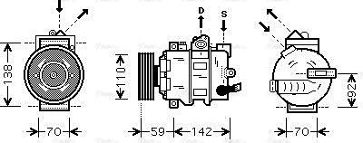 Ava Quality Cooling AIAK349 - Компрессор кондиционера autospares.lv