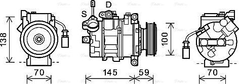 Ava Quality Cooling AIAK342 - Компрессор кондиционера autospares.lv