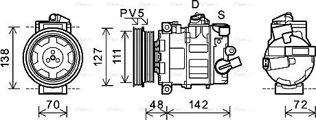 Ava Quality Cooling AIAK359 - Компрессор кондиционера autospares.lv