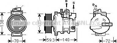 Ava Quality Cooling AIAK313 - Компрессор кондиционера autospares.lv