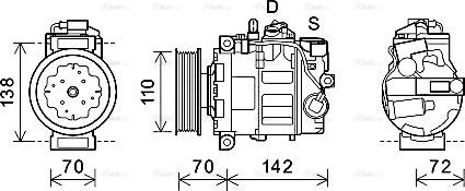 Ava Quality Cooling AIAK381 - Компрессор кондиционера autospares.lv