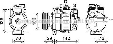 Ava Quality Cooling AIAK388 - Компрессор кондиционера autospares.lv