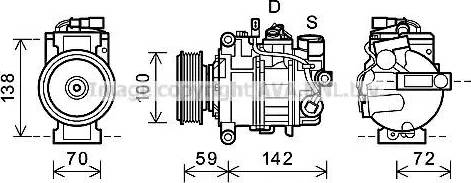 Ava Quality Cooling AIAK338 - Компрессор кондиционера autospares.lv