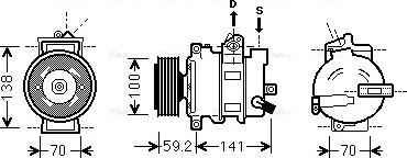 Ava Quality Cooling AIAK329 - Компрессор кондиционера autospares.lv