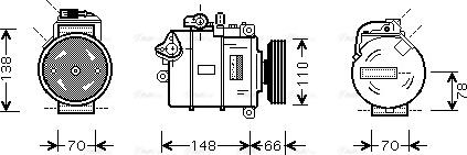 Ava Quality Cooling AIAK247 - Компрессор кондиционера autospares.lv