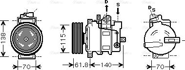 Ava Quality Cooling AIAK263 - Компрессор кондиционера autospares.lv