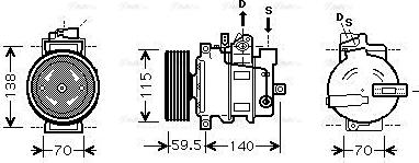 Ava Quality Cooling AIAK284 - Компрессор кондиционера autospares.lv