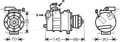 Ava Quality Cooling AIAK280 - Компрессор кондиционера autospares.lv