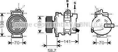 Ava Quality Cooling AIAK287 - Компрессор кондиционера autospares.lv