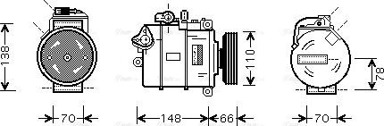 Ava Quality Cooling AIAK275 - Компрессор кондиционера autospares.lv