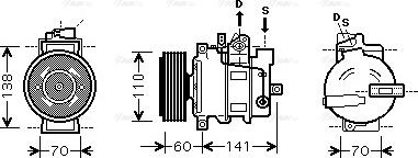 Ava Quality Cooling AI K271 - Компрессор кондиционера autospares.lv