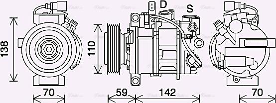 Ava Quality Cooling AIK410 - Компрессор кондиционера autospares.lv