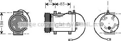 Ava Quality Cooling AI K144 - Компрессор кондиционера autospares.lv