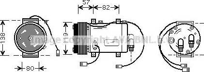 Ava Quality Cooling AI K143 - Компрессор кондиционера autospares.lv