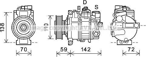 Ava Quality Cooling AIK396 - Компрессор кондиционера autospares.lv