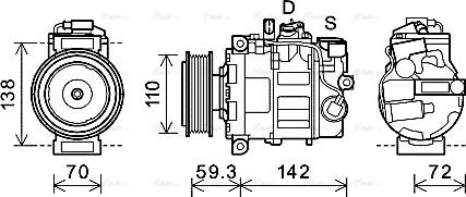 Ava Quality Cooling AIK398 - Компрессор кондиционера autospares.lv