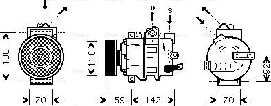 Ava Quality Cooling AIK349 - Компрессор кондиционера autospares.lv