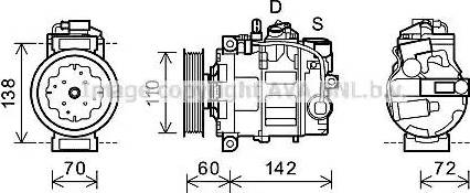 Ava Quality Cooling AIK344 - Компрессор кондиционера autospares.lv