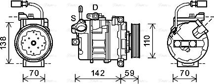 Ava Quality Cooling AIK340 - Компрессор кондиционера autospares.lv