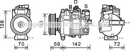 Ava Quality Cooling AIK341 - Компрессор кондиционера autospares.lv