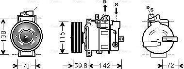 Ava Quality Cooling AIK343 - Компрессор кондиционера autospares.lv