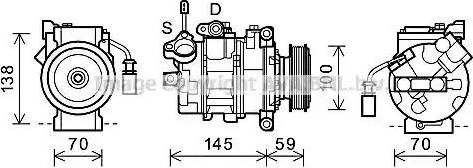 Ava Quality Cooling AIK342 - Компрессор кондиционера autospares.lv