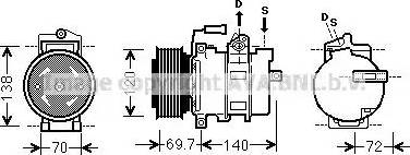 Ava Quality Cooling AIK312 - Компрессор кондиционера autospares.lv