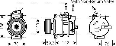 Ava Quality Cooling AIK334 - Компрессор кондиционера autospares.lv