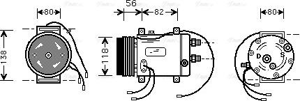 Ava Quality Cooling AI K255 - Компрессор кондиционера autospares.lv