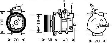 Ava Quality Cooling AI K266 - Компрессор кондиционера autospares.lv