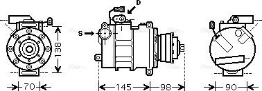 Ava Quality Cooling AI K280 - Компрессор кондиционера autospares.lv