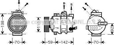 Ava Quality Cooling AI K270 - Компрессор кондиционера autospares.lv