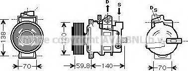 Ava Quality Cooling AI K278 - Компрессор кондиционера autospares.lv