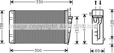 Ava Quality Cooling AL 6015 - Теплообменник, отопление салона autospares.lv