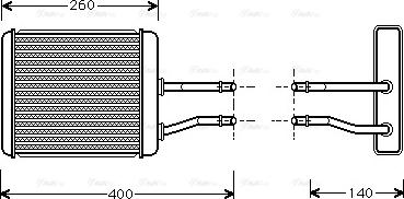 Ava Quality Cooling AL 6073 - Теплообменник, отопление салона autospares.lv
