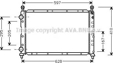 Ava Quality Cooling AL 2074 - Радиатор, охлаждение двигателя autospares.lv