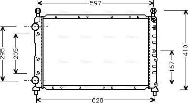 Ava Quality Cooling AL 2068 - Радиатор, охлаждение двигателя autospares.lv