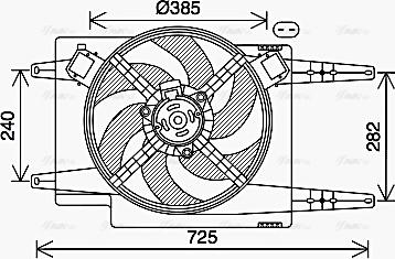 Ava Quality Cooling AL7525 - Вентилятор, охлаждение двигателя autospares.lv