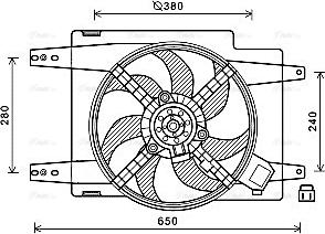 Ava Quality Cooling AL7526 - Вентилятор, охлаждение двигателя autospares.lv