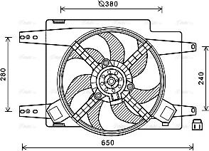 Ava Quality Cooling AL7522 - Вентилятор, охлаждение двигателя autospares.lv