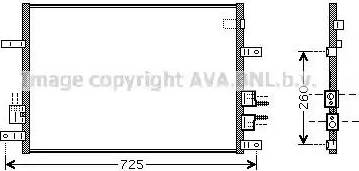 Ava Quality Cooling ALA5097 - Конденсатор кондиционера autospares.lv