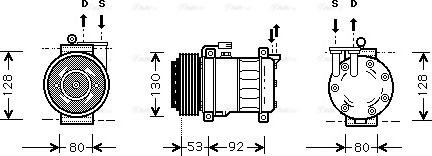 Ava Quality Cooling ALAK009 - Компрессор кондиционера autospares.lv