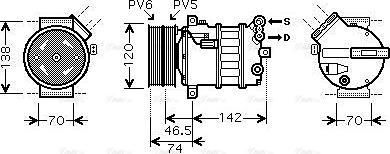 Ava Quality Cooling ALAK106 - Компрессор кондиционера autospares.lv