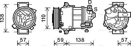 Ava Quality Cooling ALAK133 - Компрессор кондиционера autospares.lv