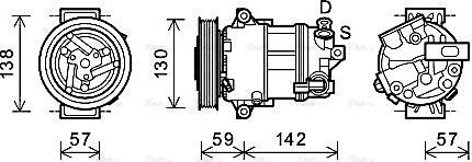 Ava Quality Cooling ALAK126 - Компрессор кондиционера autospares.lv