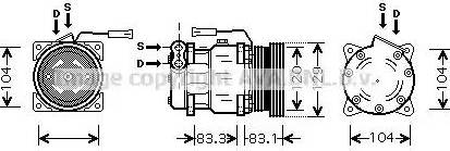 Ava Quality Cooling AL K093 - Компрессор кондиционера autospares.lv